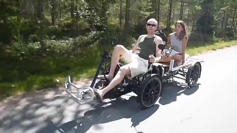 Olle rides the armadillo electric cargo bike from gothenburg to fårö