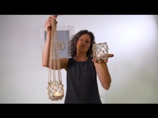 Diy windlicht im fischernetz look einfacher makramee knoten 2 varianten maritime deko