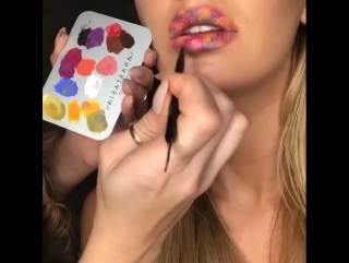 Радужный макияж губ anastasia beverly hills