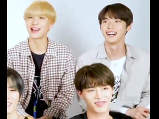 Johnny agreeing that doyoungs best dish is kimchi fried rice with eggs around (2019)