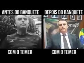 Bolsonaro antes e depois do banquete com michel temer pec 241 !!! mp4