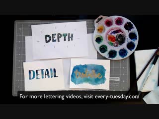 Teela create watercolor lettering with diy embossing 3 ways