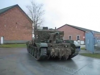 Cromwell a27m tank in action at bastogne barracks december 2012