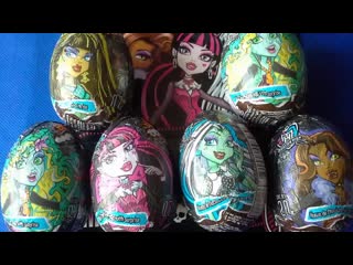 6 сюрприз яиц монстер хай игрушки 6 surprise eggs monster high toys ( 720 x 1280 ) mp4