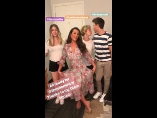 Lea before appearing on ellen via instagram stories (march 15, 2017)