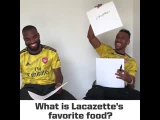 We caught up with @lacazettealex and @aubameyang7 to play a quick game of newlyweds