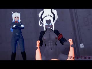 Helltaker, demon, big tits, cartoon porn, 3d porno, 18cartoon