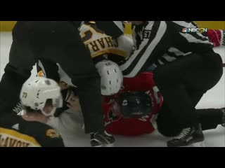 Wilson and chara drop the mitts