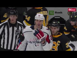 Chara's not gonna tolerate anyone messing with his teammates even against his former teammates