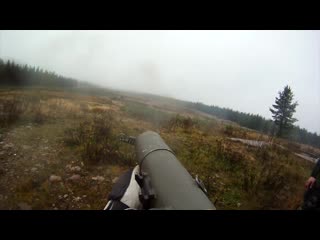Hd helmet cam footage of m2 carl gustaf gunner • swedish soldiers training