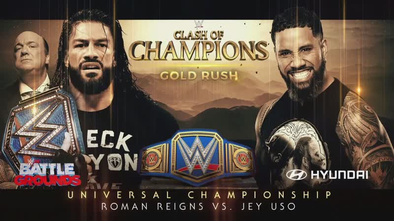 Roman reigns vs jey uso universal title match wwe clash of champions 2020