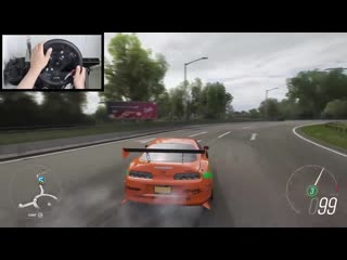 Forza horizon 4 paul walker toyota supra (steering wheel + shifter) fast and furious gameplay