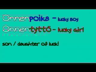 Onni, the finnish luck and happiness