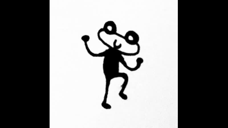 Лягушонок задорно танцует под весёлую музыку и всё хорошо