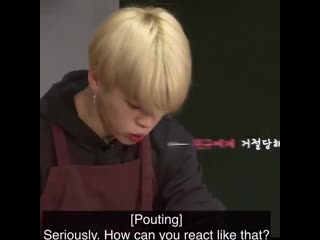 He just pouts and whines until tae says yes