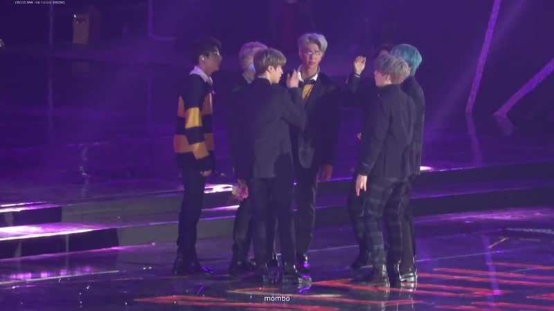 4k 190115 sma 서울가요대상 ending 대상 수상자 방탄소년단 앵콜사진촬영(bts v focus)