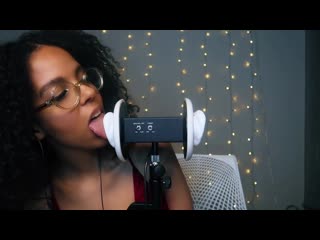 Asmr ear licking and ear fluttering
