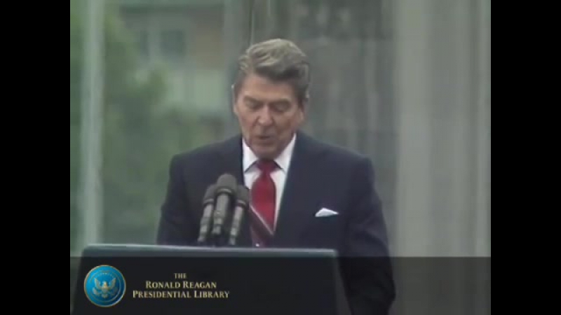 Berlin wall speech president reagans address at the brandenburg gate (12/06/87)