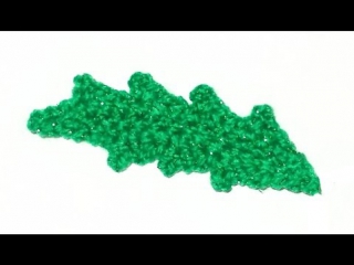 Как связать лист ромашки how to crochet leaf chamomile