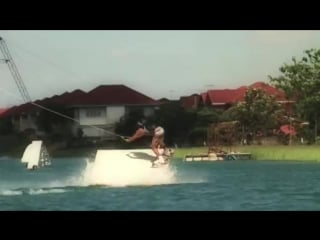 Slingshot wakeboard crew shred @ thai wake park