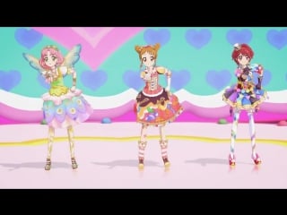 Aikatsu 2! arisugawa otome, kitaoji sakura, ichinose kaede ponytail after school [episode 60]