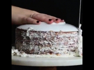 Шоколадный блинный торт🍰