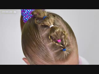 Original bubble braid mohawk ❀ hairstyle with elastics ❀ quick and easy hairstyle for girls #60