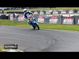 Last round supermoto series ottobiano with max biaggi supermotoru