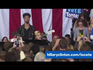 Lady gaga angel down (live @ hillary clinton’s rally in north carolina)