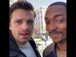 Sebastian stan and anthony mackie on instagram