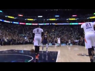 Thunder's russell westbrook hits game winning jumper to beat jazz in utah