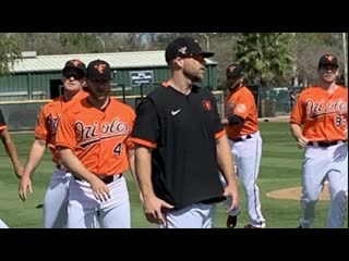 Chris davis, hanser alberto и stevie wilkerson на тренирое