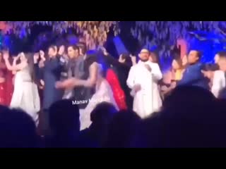 @ aamirkhan @iamsrk @karanjohar dance their heart out at akash ambani and shloka