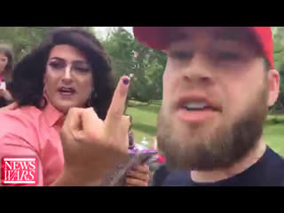 Infowars reporter owen shroyer assaulted by drag queen at planned parenthood rally