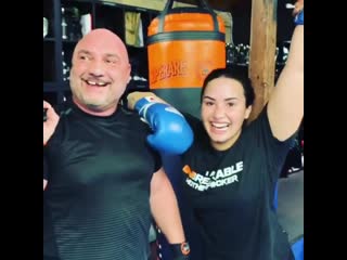 Demi lovato via instagram ' so coach, when’s my first fight?! 😝'