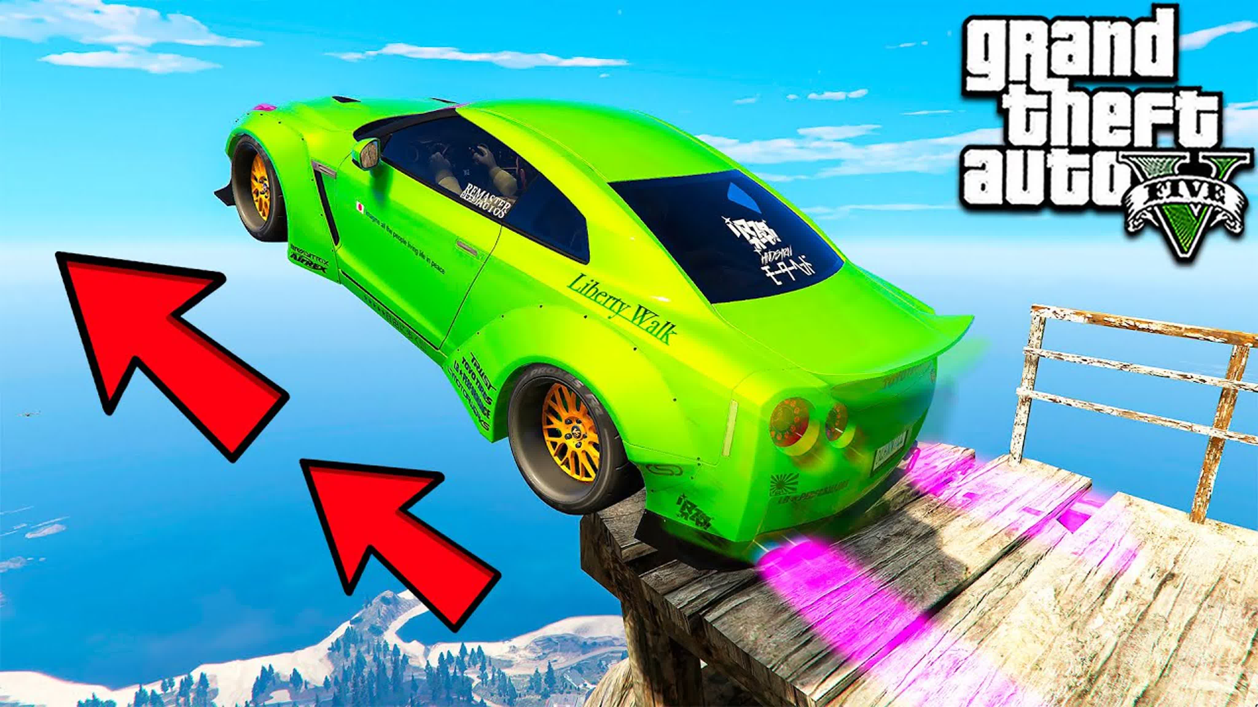 Экстремальный спуск без тормозов с горы чилиад в гта 5 моды! обзор мода в  gta 5! игры видео mods watch online