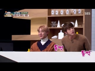 [show] 170107 j hope & jin full @ baek jong won's top 3 chef king ep 67