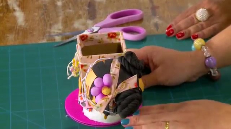 Diy porta lápis em (daniela barboza)
