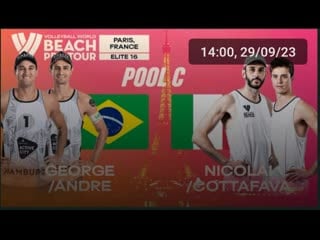 George/andre (bra) v cottafava/nicolai (ita) pool c paris 2023