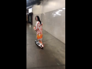 Billie riding around after her show in portland, oregon