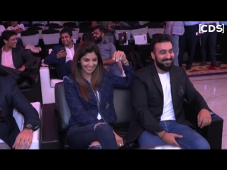 Shilpa shetty and raj kundra at indian poker league launch