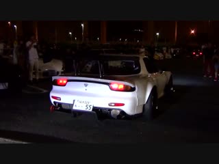 神サウンド!! パワーアップした4ローター rx 7が大黒paに登場! [hd] amazing 26b quad rotor rx 7 runs japanese public road!