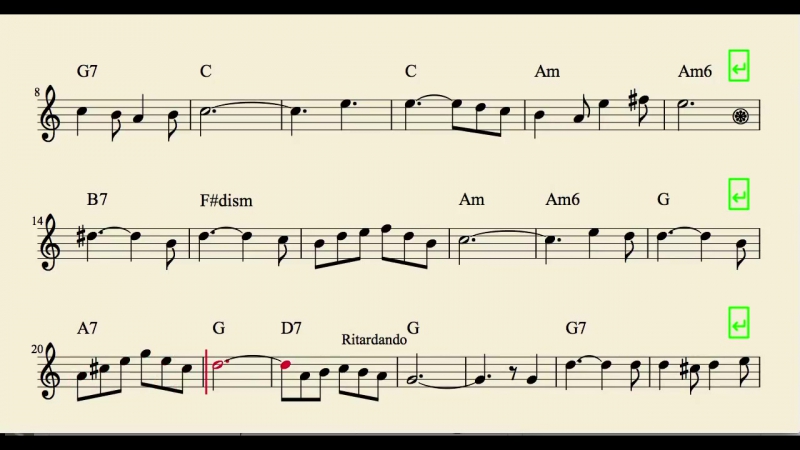 Ave maría sheet music for tenor saxophone with chords