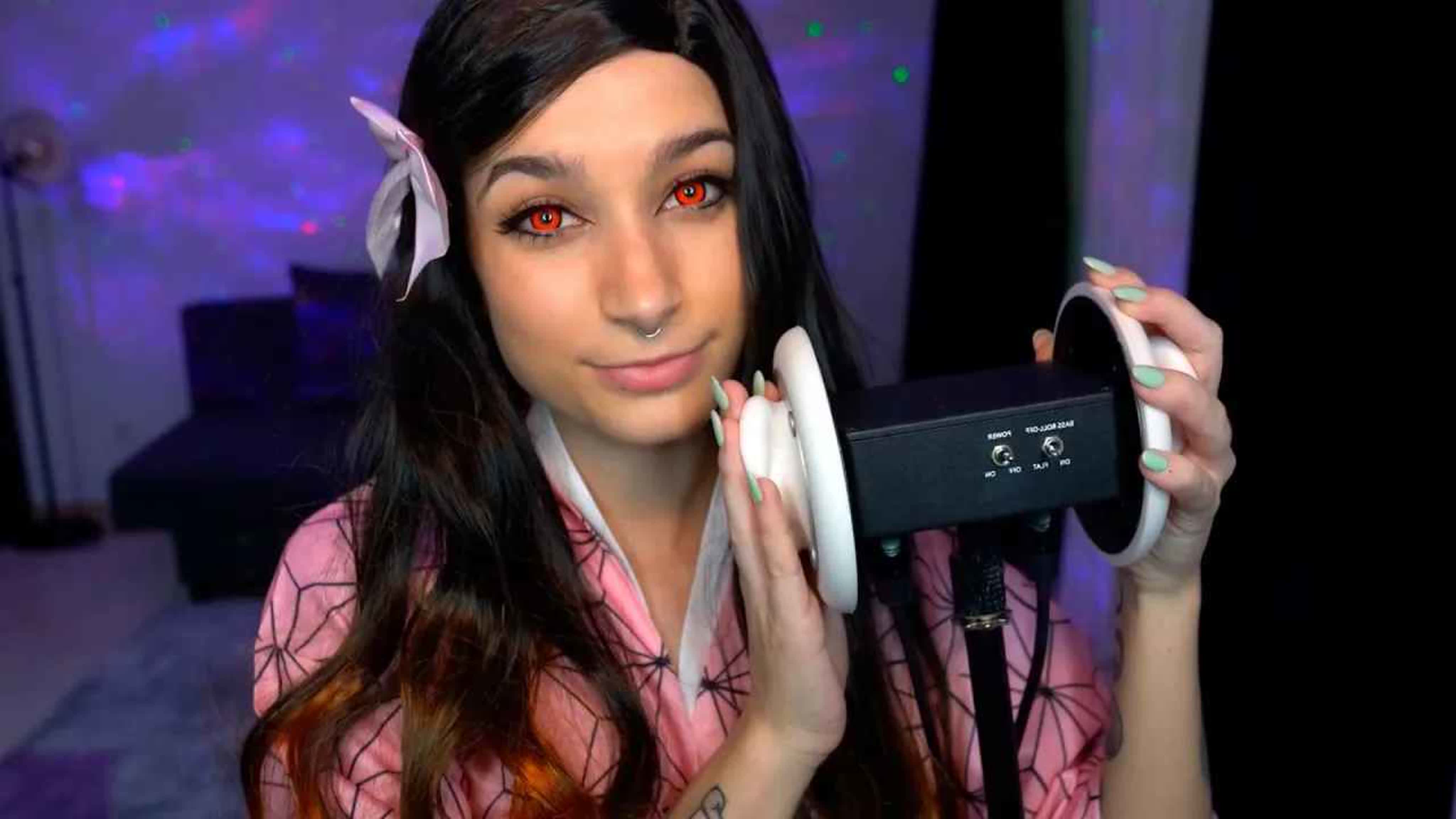 Akuma asmr 20210908asmr waifu❤️nezuko te masajea las orejas hasta  dormirte💤ear massage, ear touching scratchingye v1 bbvty