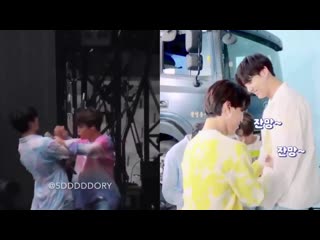 Cutely punches cutely punches jungkook’s chest jungkook’s tummy