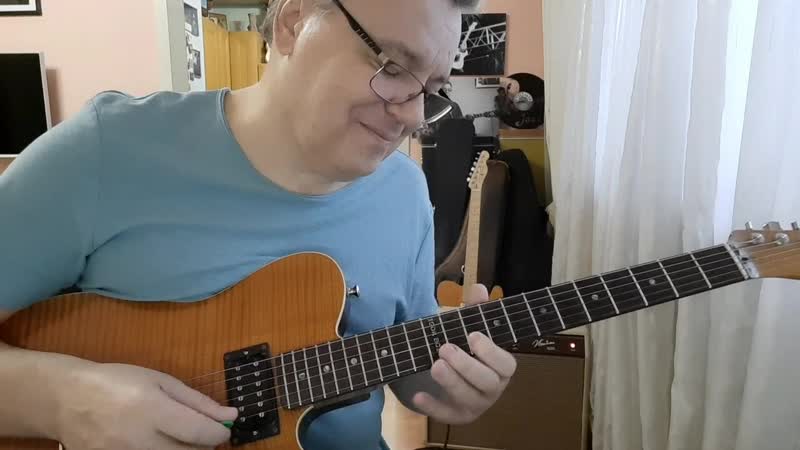 Из рубрики "гитарные разминки", мелодическая идея с применением приёма "outside" для a7 😜