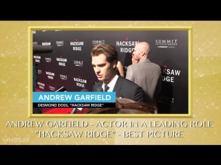 Whosay guests mel gibson, andrew garfield, ruth negga discuss their oscar nominated roles whosay
