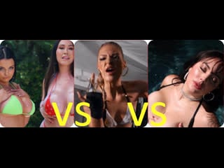 Curvy brunette performing action vs vs