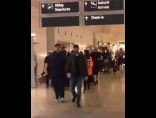 Kylie and tyga at munich international airport in germany