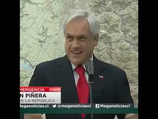 "estamos en guerra" dice piñera, las mismas palabras que utilizaba pinochet #yonoestoyenguerra